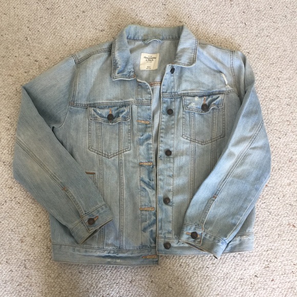Abercrombie & Fitch Jackets & Blazers - Abercrombie & Fitch Light Denim Distressed Jacket
